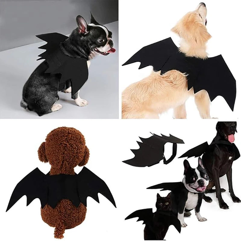 Halloween Bat Wings for Cats & Dogs – Adjustable Pet Costume for Parties & Photoshoots