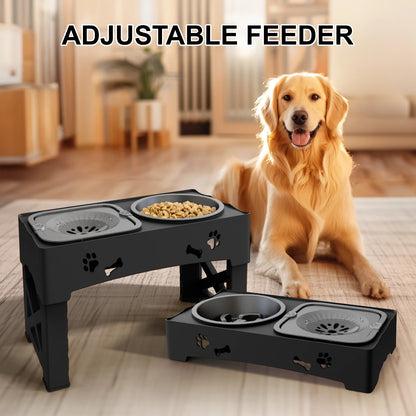 Nova™ Adjustable Pet Feeder 3-in-1 Feeder Bowl With Water Station