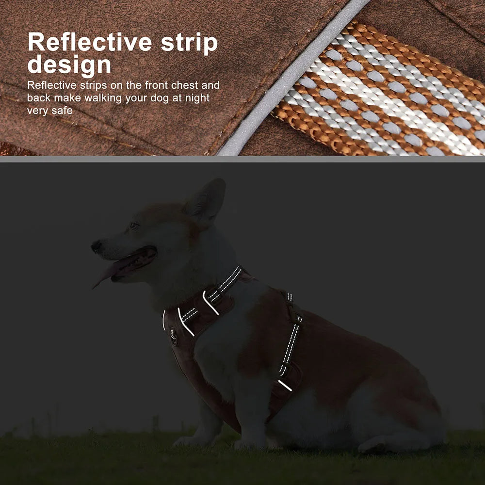 Hunter™  Waterproof PU Harness Durable Adjustable Dog Harness