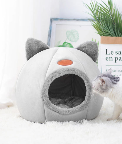 Luna™ Cozy Cave Bed - Enclosed Plush Hideaway For Warm And Secure Rest