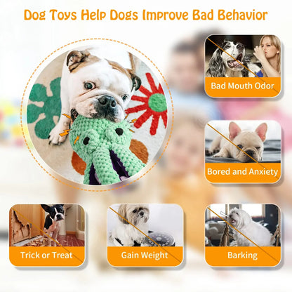 Aquapals™ Octopus Squeaky Dog Toy Durable, bite-resistant