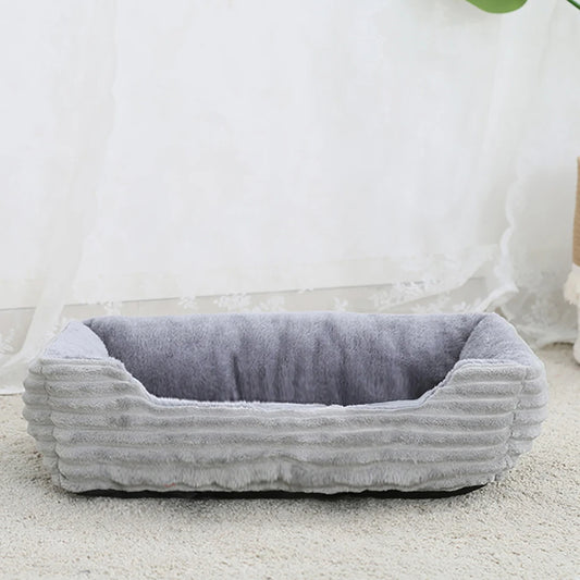 Charlie™ Square Plush Dog Bed – Waterproof & Calming Comfort