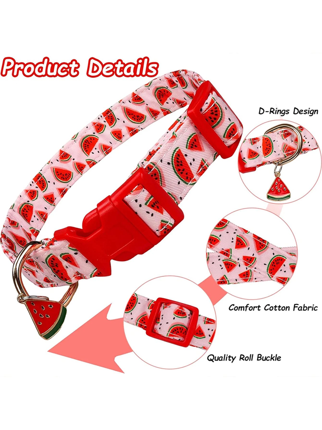 Mire | Adjustable fruit-themed collar with metal charm for pets