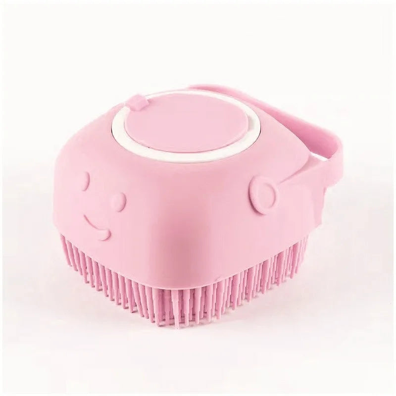 Silicone Pet Bath Brush Massage Grooming Tool for Dogs and Cats