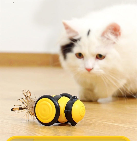 Ziggy™ Remote-Controlled Cat Toy with LED Light and Feather Attachment