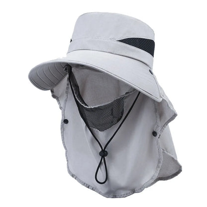 Outdoor Wide Brim Sun Hat with Neck Flap UV Protection