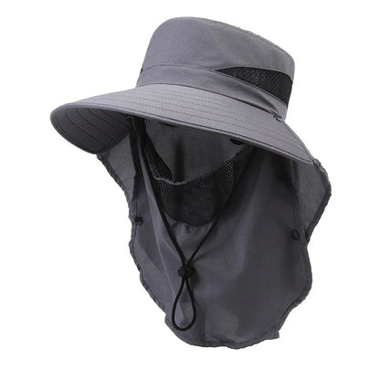 Outdoor Wide Brim Sun Hat with Neck Flap UV Protection