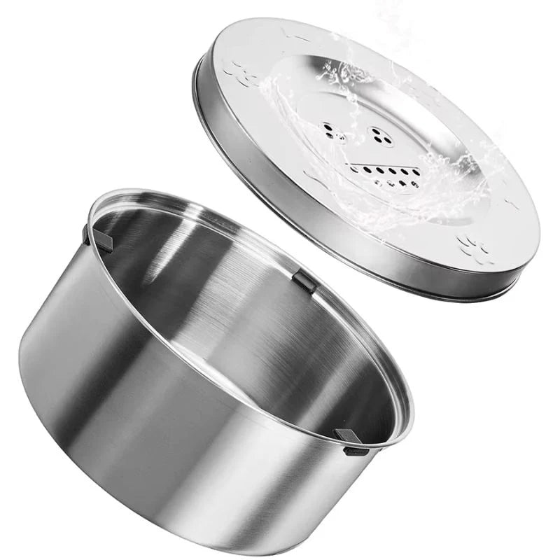 Stainless Steel Spill Free Slow Feeder Water Bowl Large Capacity