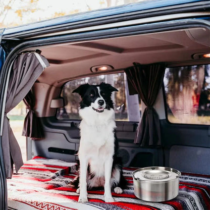 Stainless Steel Spill Free Slow Feeder Water Bowl Large Capacity