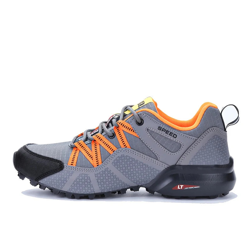 Men’s Leather Hiking Shoes – Non-Slip Outdoor Trekking Sneakers for Climbing & Walking