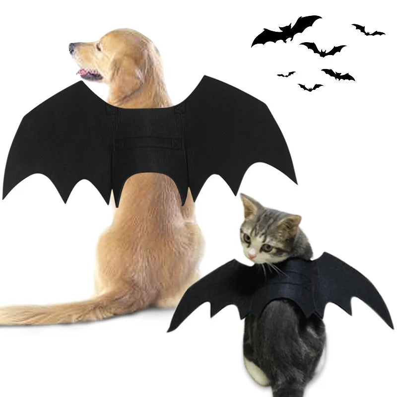 Halloween Bat Wings for Cats & Dogs – Adjustable Pet Costume for Parties & Photoshoots
