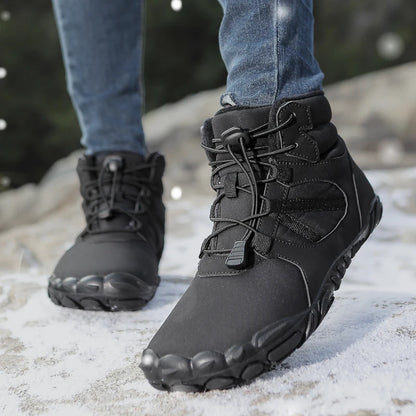 Plush Lined High Top Ankle Boots Anti Slip Casual Shoes Unisex
