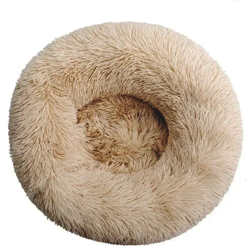 Milo Round Plush Dog Bed – Calming Comfort All Year Round