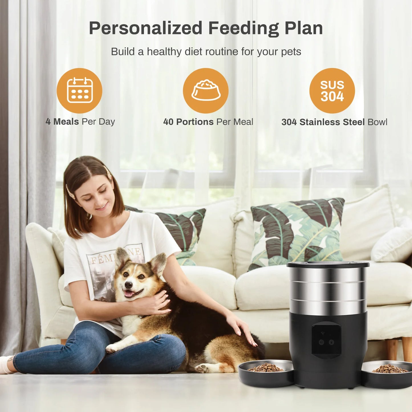 Bailey™ Smart Pet Feeder WiFi/Manual Automatic Food Dispenser