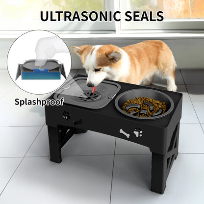 Nova™ Adjustable Pet Feeder 3-in-1 Feeder Bowl With Water Station