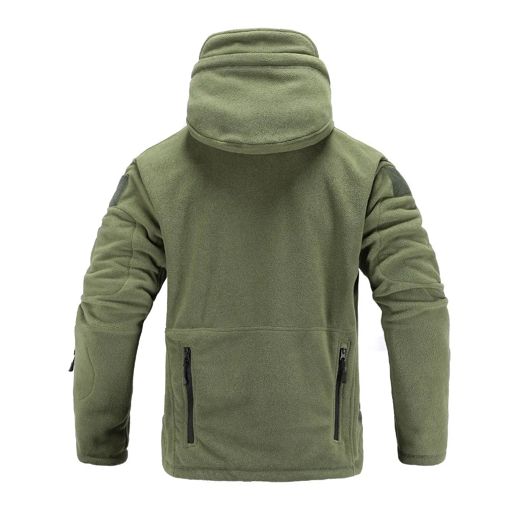 Military Tactical Fleece Jacket – Windproof Thermal Hooded Outdoor Coat