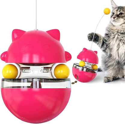 Oliver™ 3-in-1 Cat Wobble Toy with Treat Dispenser and Spring Ball