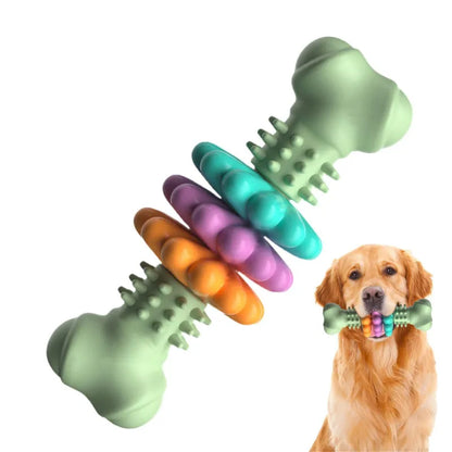 Indestructible Dog Chew Bone Toy for Teeth Cleaning and Stress Relief