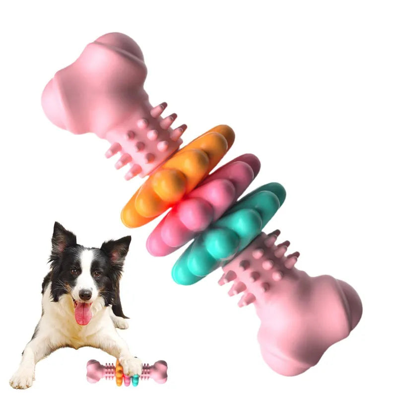 Indestructible Dog Chew Bone Toy for Teeth Cleaning and Stress Relief