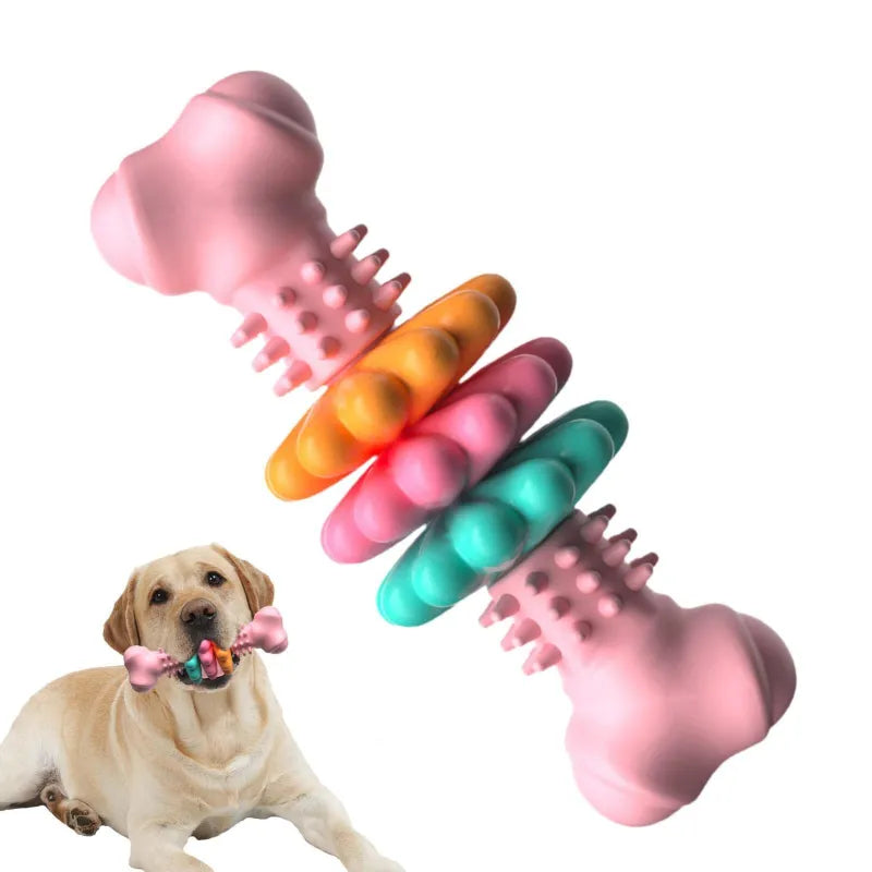 Indestructible Dog Chew Bone Toy for Teeth Cleaning and Stress Relief