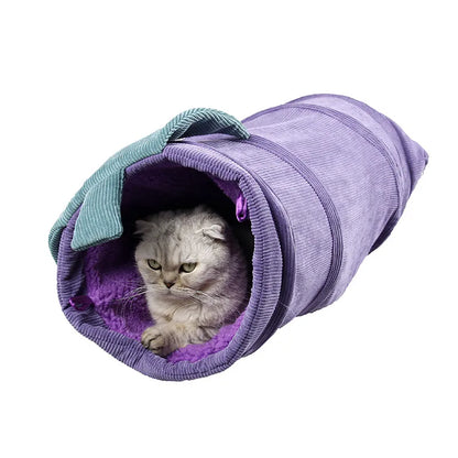Luna™ Cat Tunnel – Colorful Flower Design for Play and Relaxation