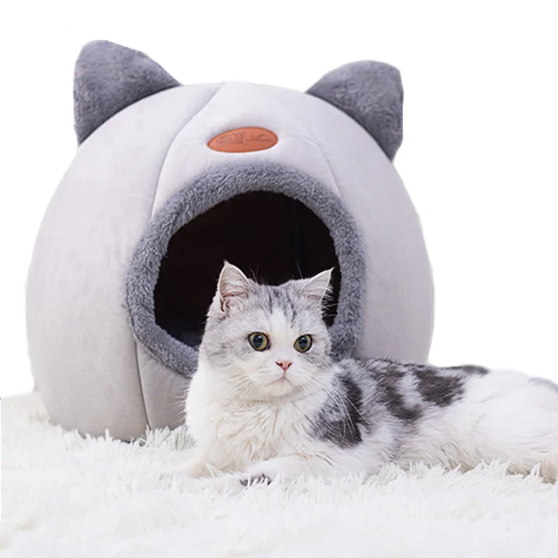 Luna™ Cozy Cave Bed - Enclosed Plush Hideaway For Warm And Secure Rest