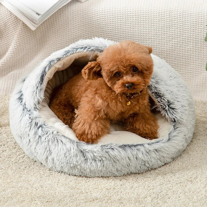 Mochi™ Covered Dog Bed Ultra-Soft Plush Cave