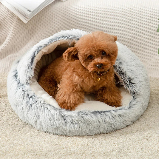 Mochi™ Covered Dog Bed Ultra-Soft Plush Cave