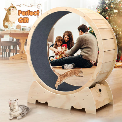 Lunacat™ Solid Wood Cat Exercise Wheel Quiet