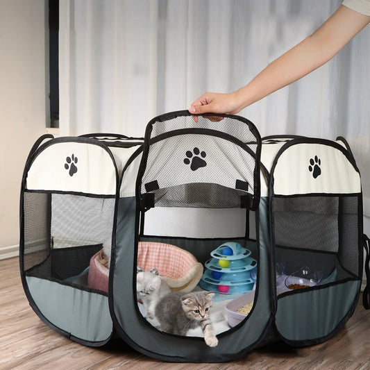 Max Portable Octagonal Pet Tent – Safe, Spacious & Foldable for Dogs and Cats