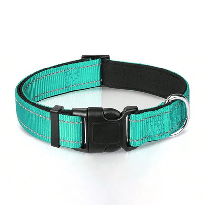 Leo | Reflective padded dog collar with breathable safety design