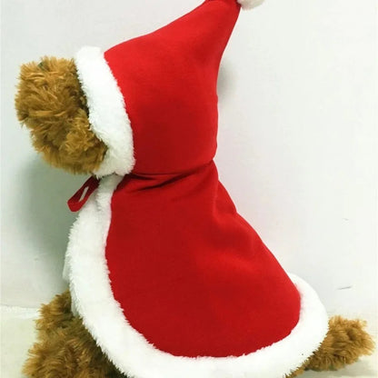 Santa Pet Cape – Christmas Costume for Cats and Small Dogs