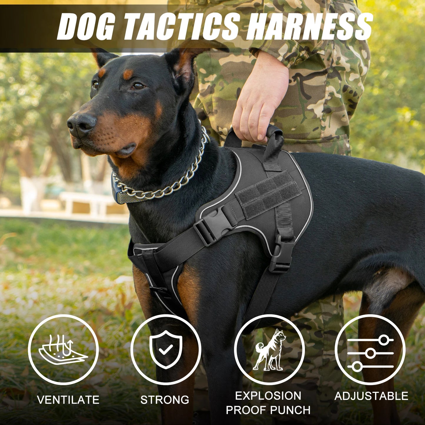 Rex™ Heavy-Duty Tactical Dog Harness