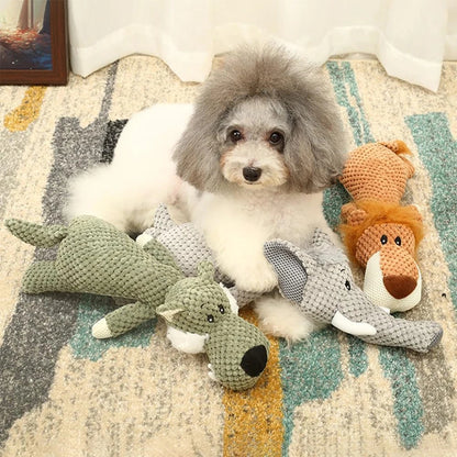 Max™ Plush Animal Dog Toy - Bite-resistant squeaky fun for endless play
