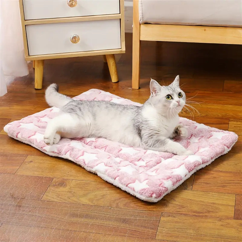 Ultra-Warm Pet Bed with Soft Cotton and Microfiber Cushion