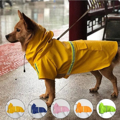 Waterproof Dog Raincoat with Adjustable Fit and Lightweight Design