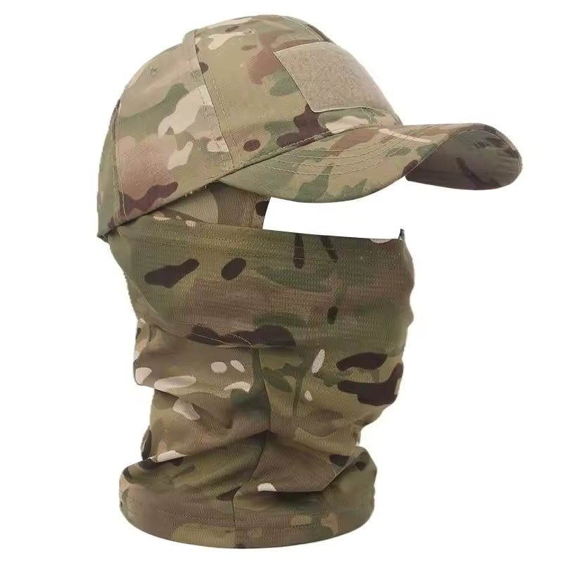 Tactical Camouflage Balaclava Hat with Sun Protection for Outdoor Hiking and Hunting