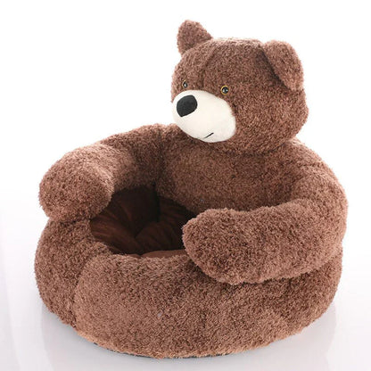 Teddy™ Cozy Pet Pillow with Cute Bear Design and Removable Cover