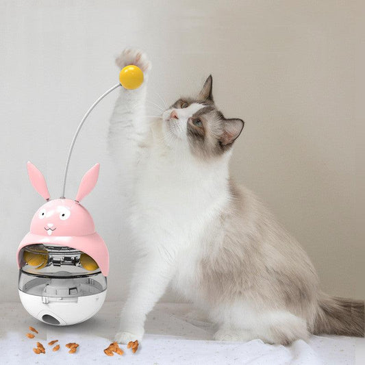 Interactive Treat-Dispensing Leaky Ball – Rolling Enrichment Toy for Cats & Dogs