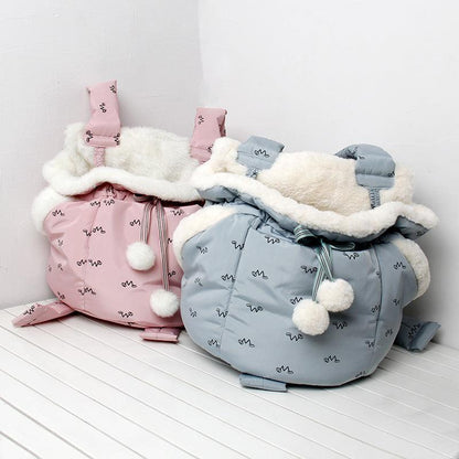 Winter Plush Pet Travel Backpack – Warm, Cozy & Perfect for Cold-Weather Adventures