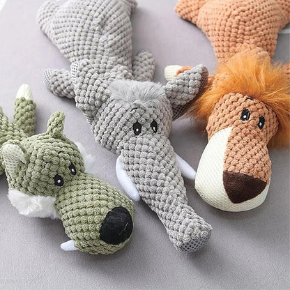 Max™ Plush Animal Dog Toy - Bite-resistant squeaky fun for endless play