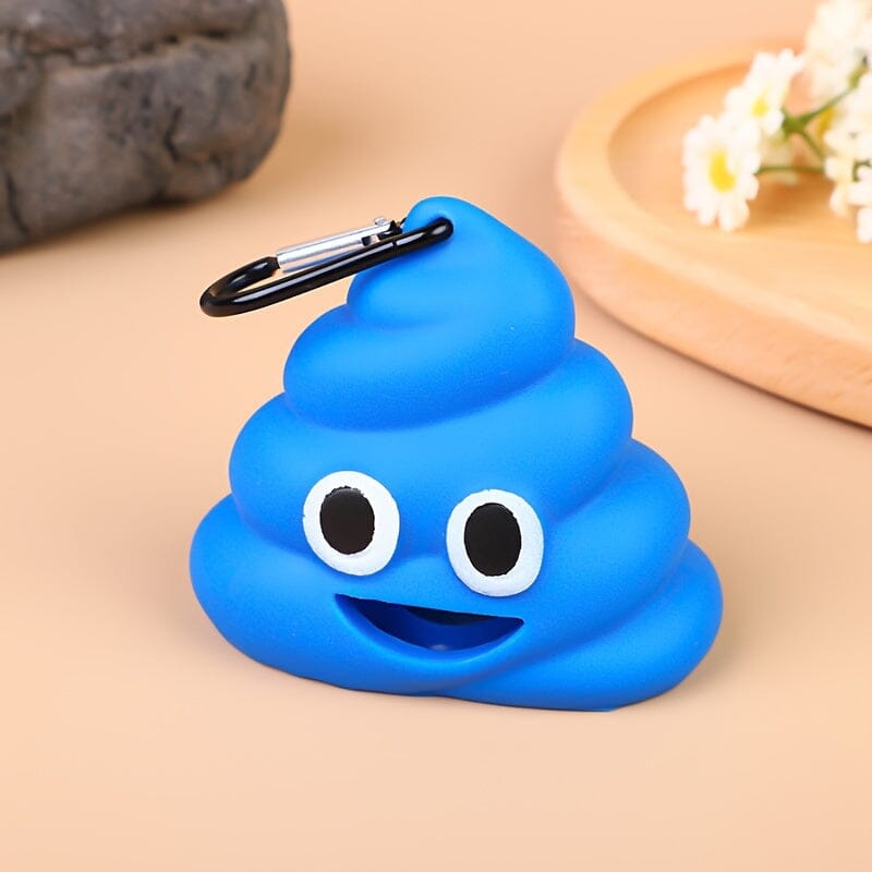 Poop Bag Dispenser for Pets with Carabiner Clip and Fun Design