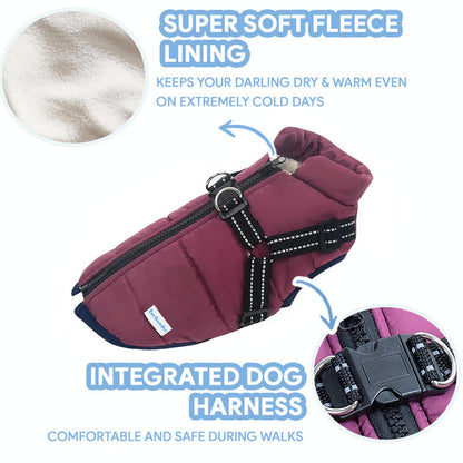 StormPaw™ – Waterproof Fleece Dog Coat