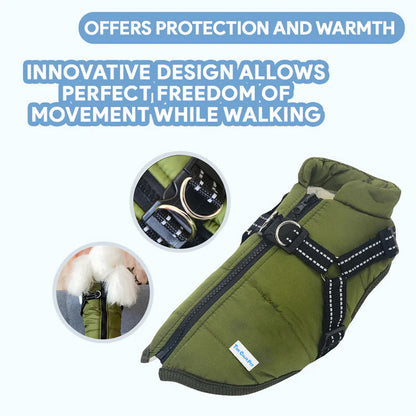 StormPaw™ – Waterproof Fleece Dog Coat