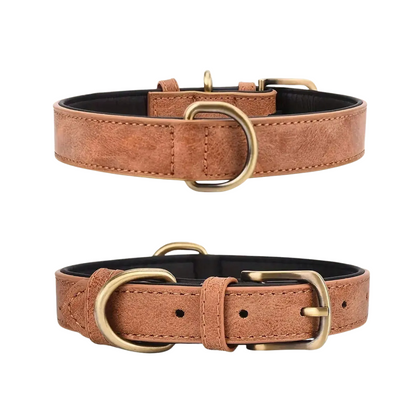 Rufus™ Vintage Leather Dog Collar