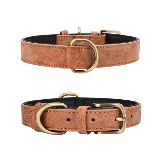 Rufus™ Vintage Leather Dog Collar