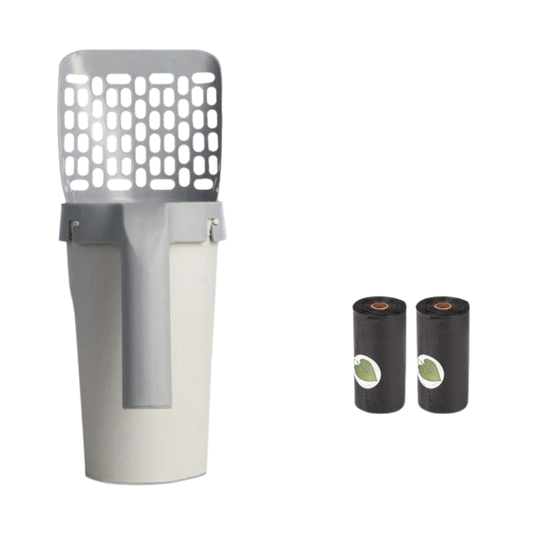 Self-Cleaning Cat Litter Scoop – With Built-In Waste Bin and Bags
