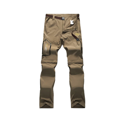 Men’s Convertible Quick-Dry Hiking Pants with UV Protection and Zip-Off Legs