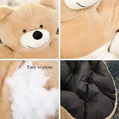Teddy™ Cozy Pet Pillow with Cute Bear Design and Removable Cover