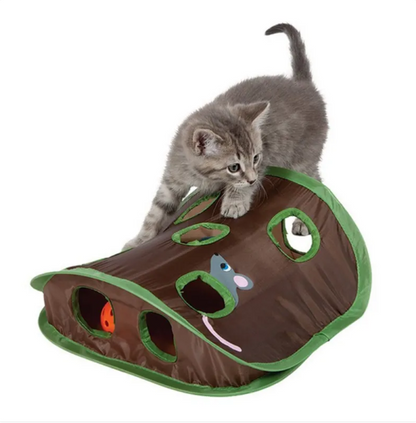 Oliver™ Cat Tent with Toys – Interactive Cave with Mice and Balls